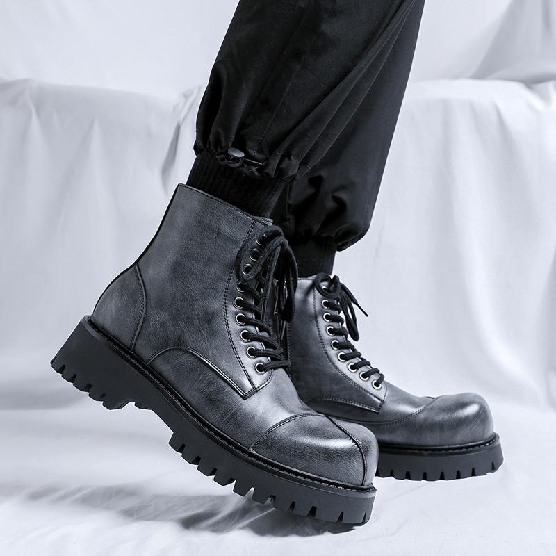 Fashion Casual thick soled men's boots Classic and trendy fashion design style Daily Business Office Outdoor shoes for autumn and winter