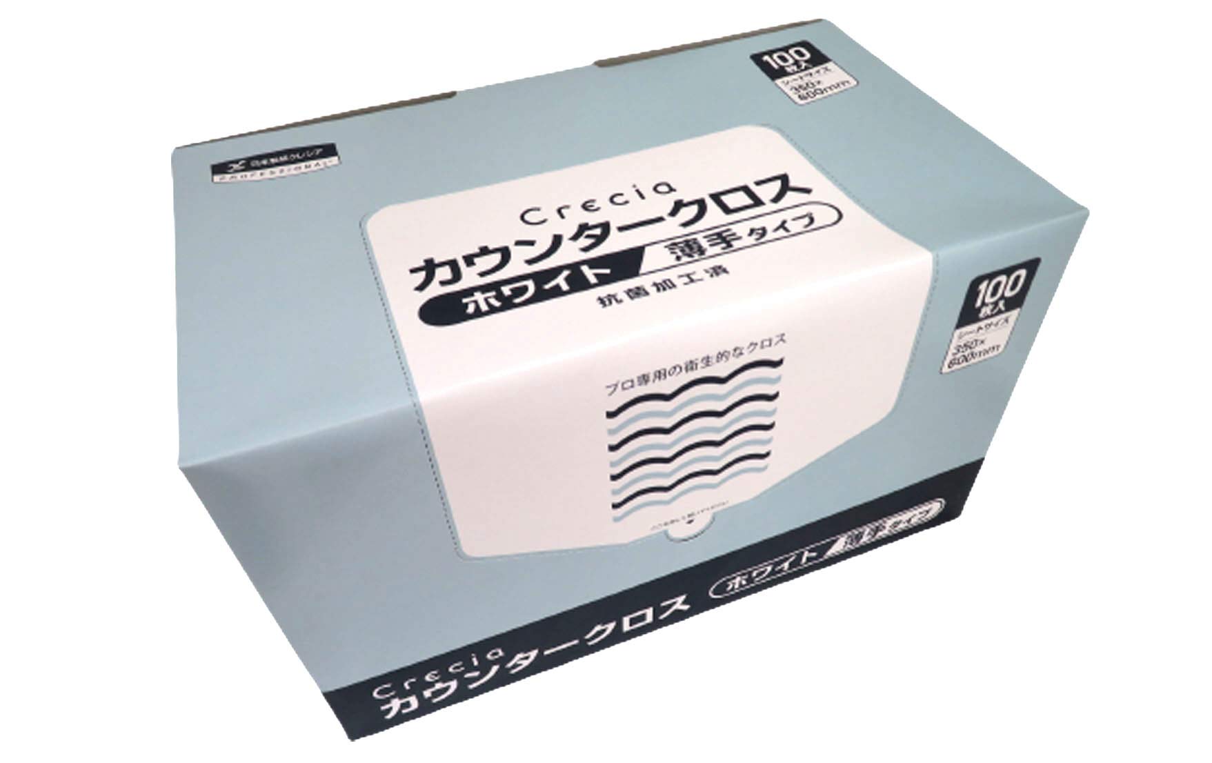 

Endo Shoji Crecia Antibacterial Counter Cloth, Thin, White, JKL101B (1 box of 100)