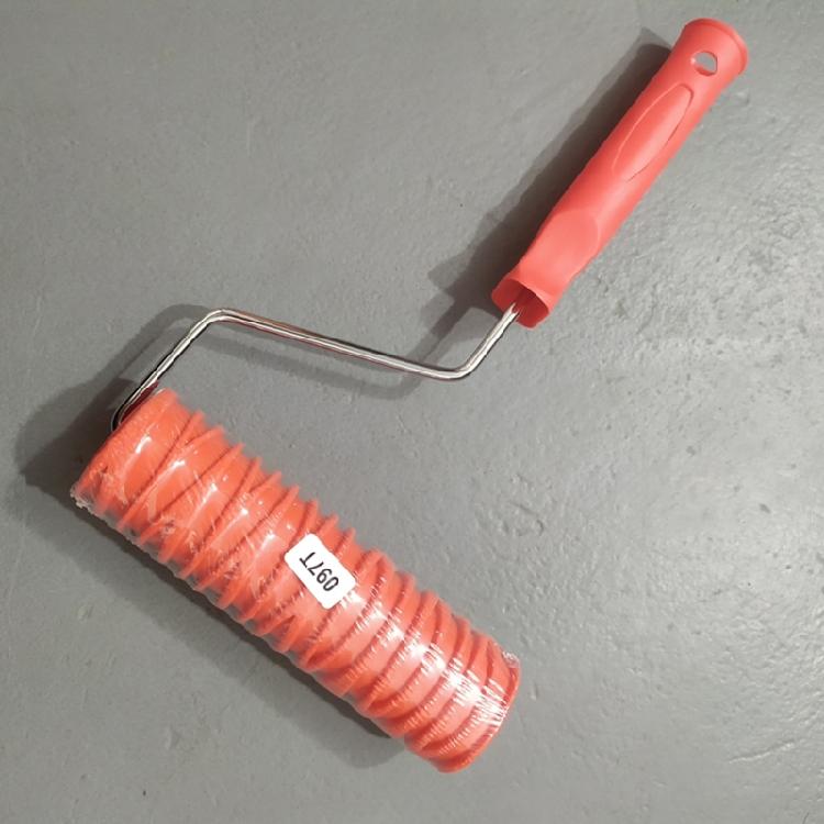 Grain Pattern Paint Rubber Roller 7'' Paint Roller Painting Tool for Home Office