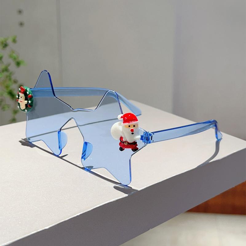 Fashion Candy Color Rimless Shades Women Ins Brand Festival Party Sunglasses New Trendy Star Christmas Decor Sun Glasses