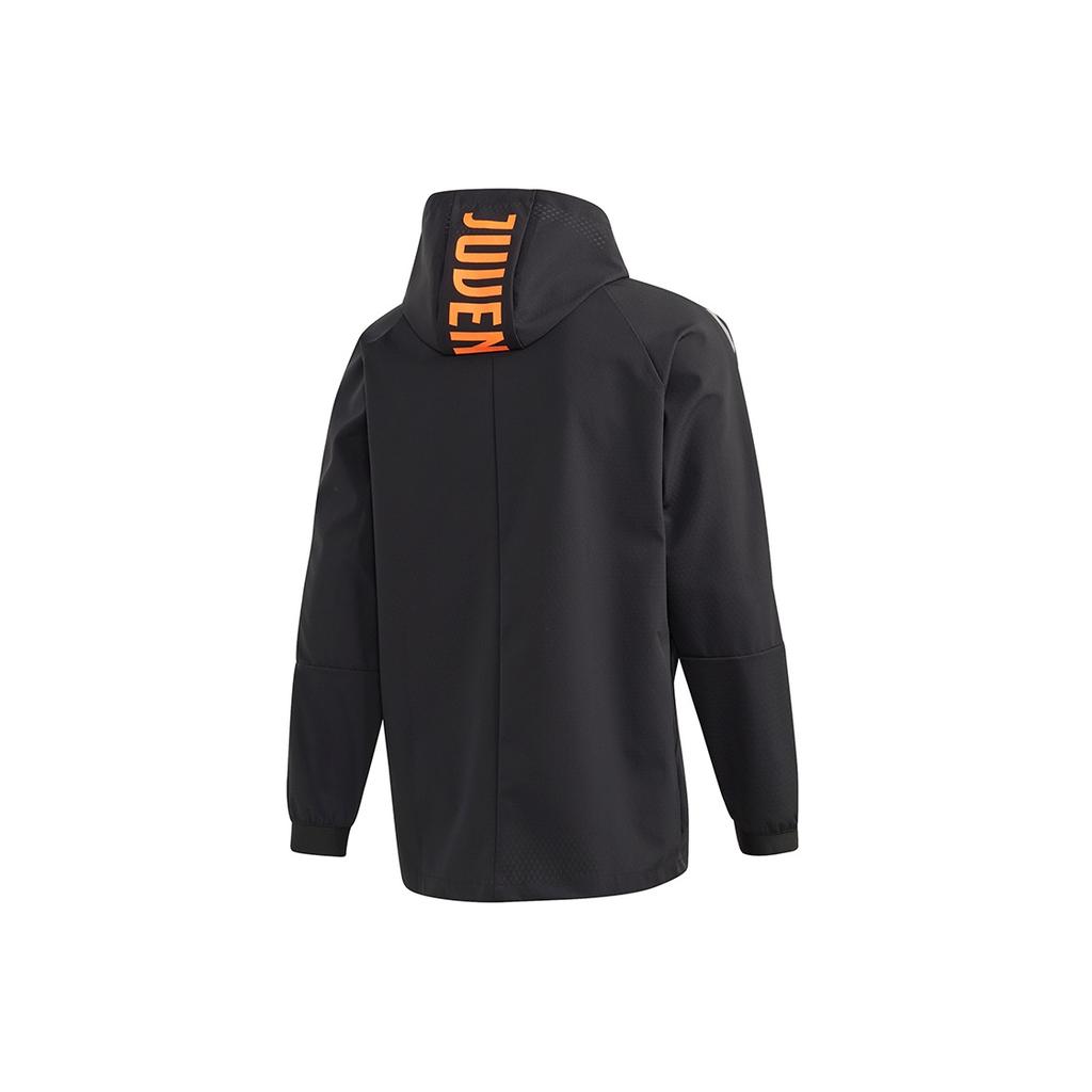 adidas Juventus Travel Jacket With Hood Men Outerwear Black FR4202