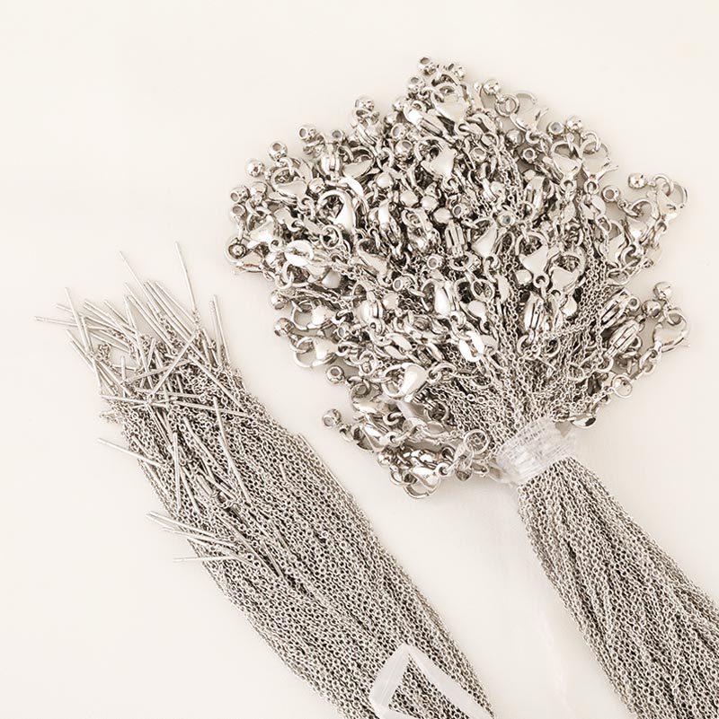 Funkelnde 18 Karat Vergoldete Verstellbare 50 cm Kreuzkette Vielseitige Anstecknadel-Halskette - Handgefertigte DIY-Kette