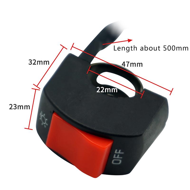 22mm EIN/AUS Motorrad Schalter Druckknopf 12V Taste Stecker Lenker Schalter für ATV Elektronische Fahrrad Roller motorrad