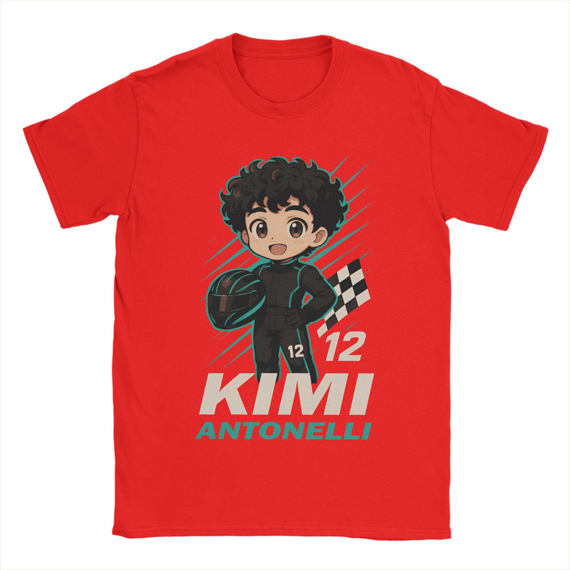 Andrea Kimi Antonelli TShirt Men Awesome Pure Cotton Tees O Neck Short Sleeve T Shirt Summer Clothing S