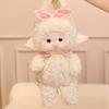 Cute Chubby Bunny Sheep Lolita Backpack Plush Toy Soft Stuffed Animal Babys Accompany Dolls for Girls Kids Gifts Bag Decor