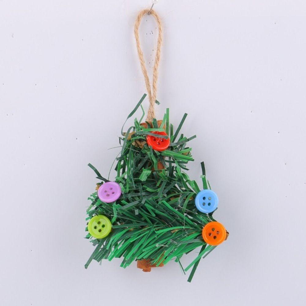 2 Pcs Buttons Mini Christmas Tree Accessories Christmas Tree Pendant Christmas Decoration Gift