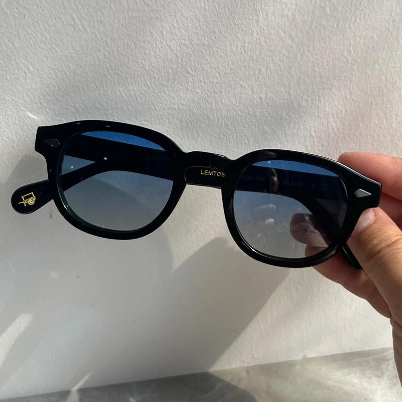 Occhiali da Sole di Alta Qualità Uomo Johnny Depp Lemtosh Occhiali da Sole Polarizzati Donna Marca di Lusso Montatura in Acetato Vintage