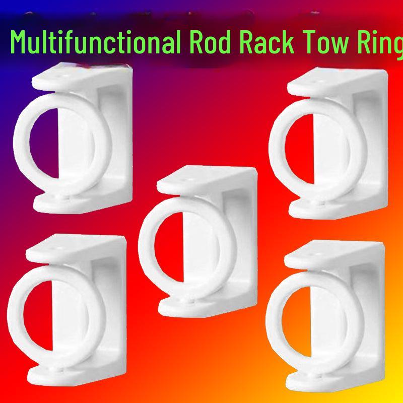 Rotating Shower Curtain Rod with Towel Hook - Punch-Free Installation