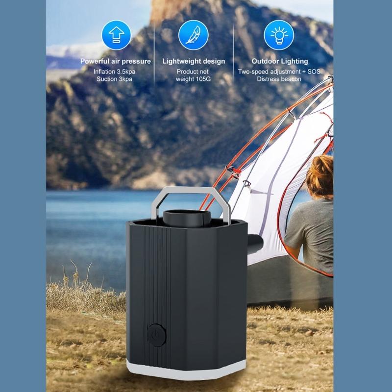 Portable Cordless Air Pumps Electric Vacuum Pump with Light for Vacuum Sealer Bag Rechargable Small Travel Electric Pump
