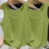 Modal Ribbed Spaghetti Strap Tank Top - Women's Versatile U-Neck Solid Color for Spring/Summer, Sports, Yoga, Base Layer.
