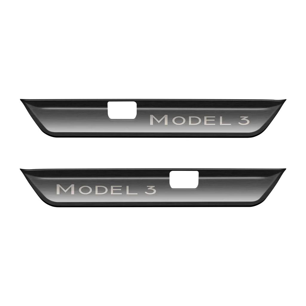 Door Welcome Pedals For 2025 Tesla Model 3 Highland Front and Rear Sill Bars Stampede Prevention Stainless Steel Car Accessories