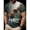 Summer Men's 3D Jesus Print Crew Neck T-Shirt