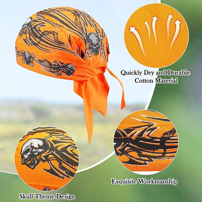 Radfahren Totenkopf Piratenkappe Hut Bandana Kopfwickel Atmungsaktive Helmfutter Schweißabweisend UV Sport Stirnband Schal für Männer und Frauen