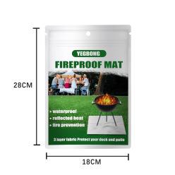 Feuerfeste Matte, Outdoor-Feuerstelle Matte, Grill-Wärmedämmmatte, Feuerstelle Feuerfeste BBQ-Matte, Quadratische Schutzmatte