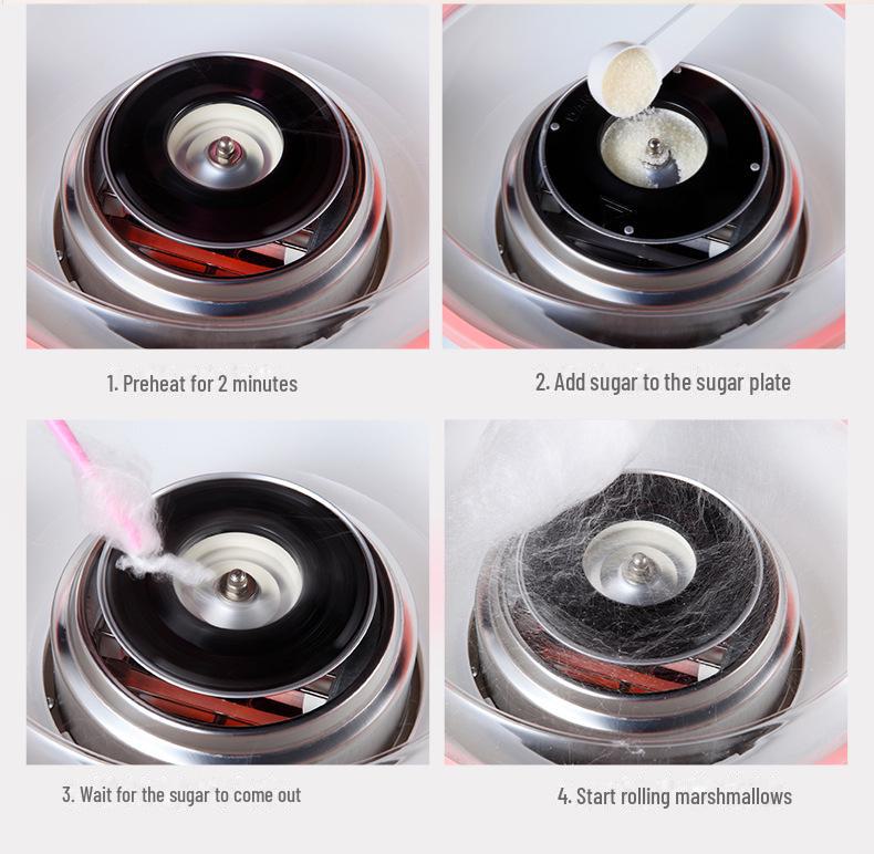 Benny Rabbit Kids' Automatic Cotton Candy Maker - Handmade Mini Design