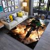 Fiery Warrior Anime Artwork Suitable As a Non-slip Mat for the Living Room or Bedroom Sofa