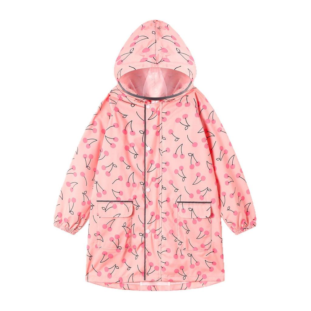 Quick-Dry Japanese Style Kids' Raincoat: Waterproof, One-Piece for Boys & Girls with Schoolbag Fit