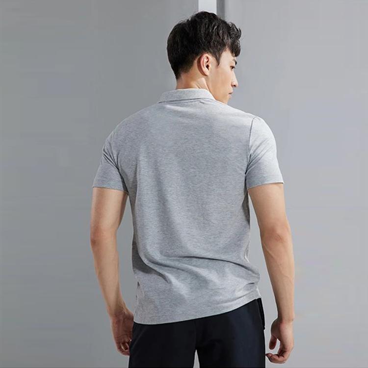 Li Ning Training Series Polo Shirt Men's Light Heather Gray APLR005-6