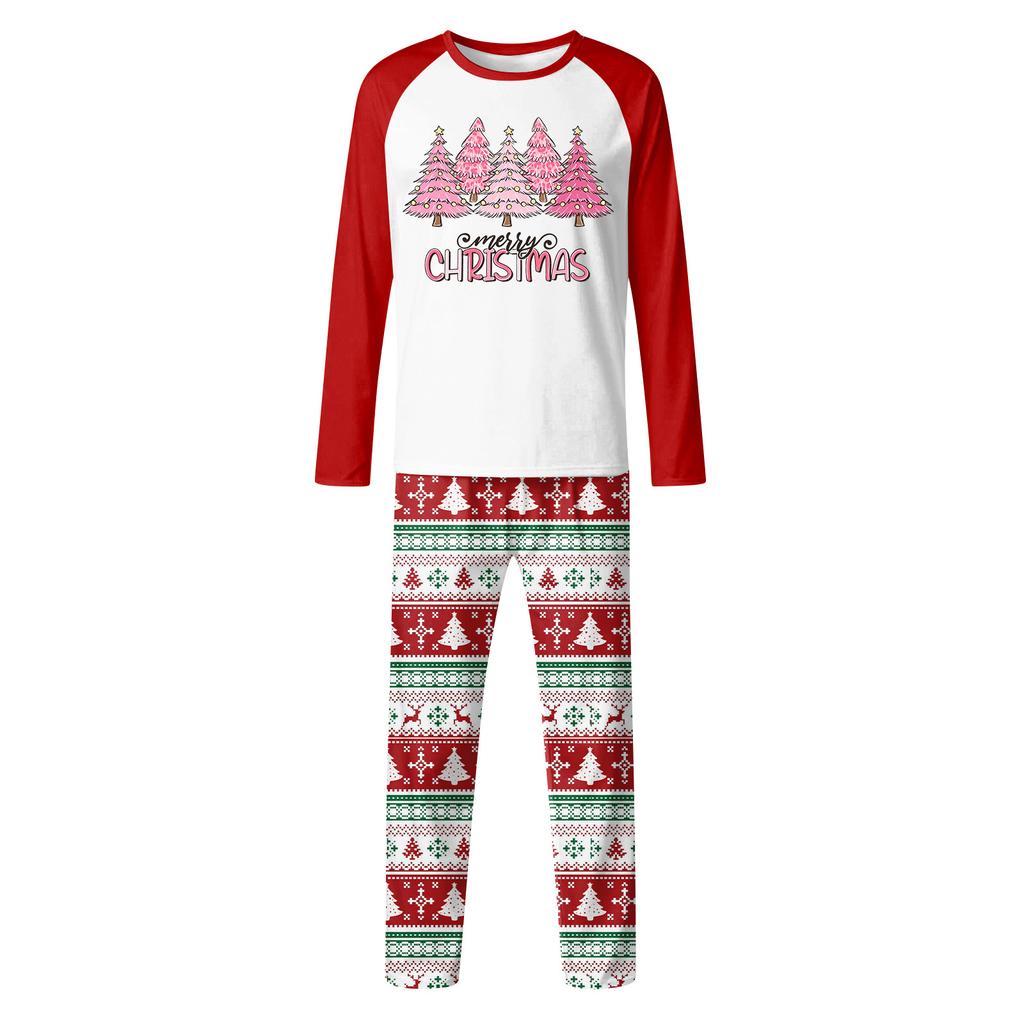 Family Matching Print Sets Pajamas Loungewear Outfits Family Matching Long Sleeve Tops+Pants Set
