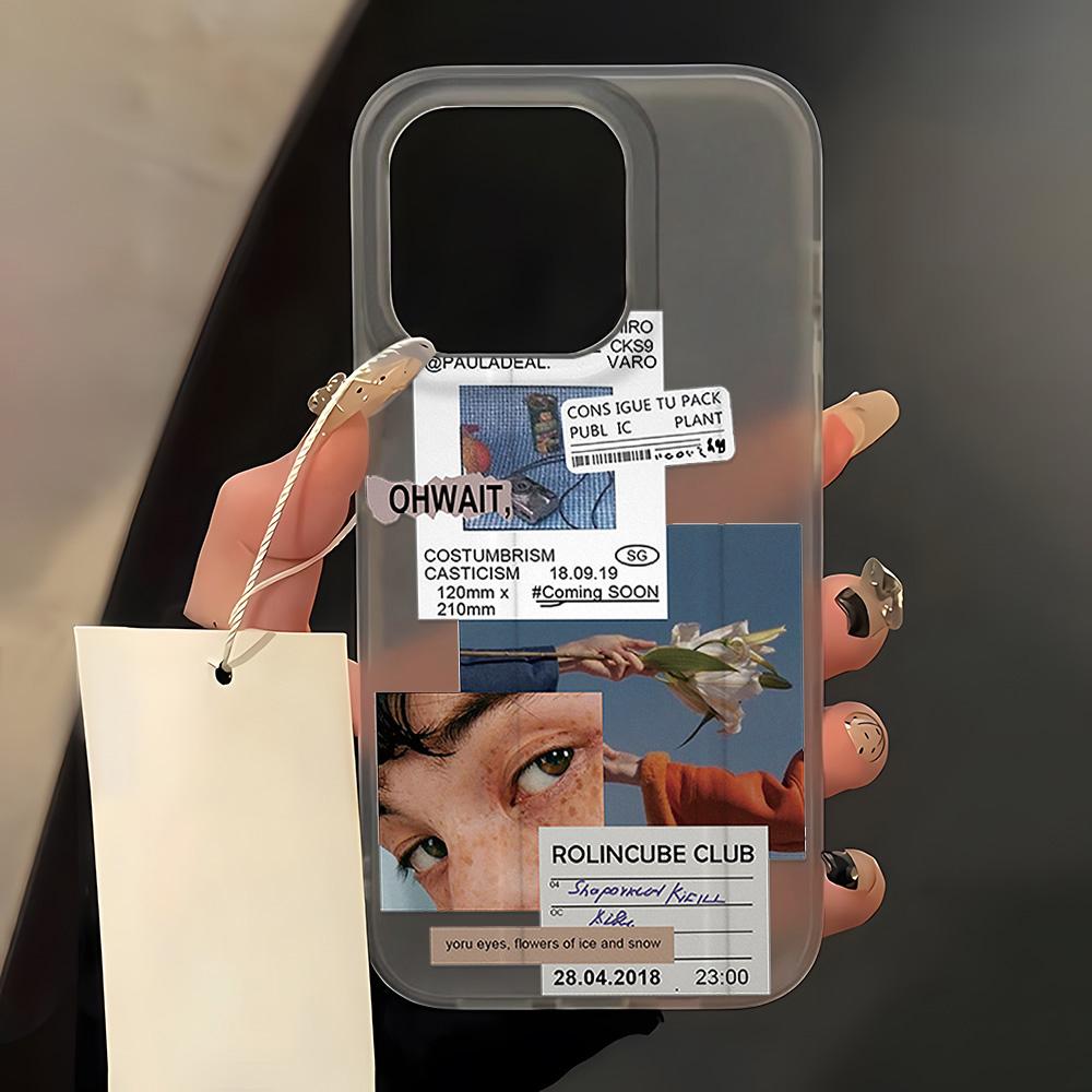 Mobile Phone Cases for iPhone 11 13 15 Pro Max 12 14 Pro Max Case iPhone 16 15 Plus 13 Pro 12 Mini 13 Mini Frosted Texture Painted Cartoon Flowers