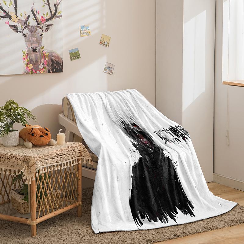 Tokyo Ghoul Series Flannel Blanket 3D Printed Sofa Blanket Thickened Blanket