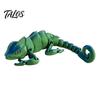 PLA Chameleon Sculpture 3D Printed Figurine, Realistic Articulated Lizard Toy, Animal Lifelike Toy Model with Moveable Joints for Desk Decoration