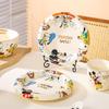 Light Luxury Michele Series Bowl Ceramic Tableware Cute Bowl Set Children'S Rice Bowl Cartoon Mug Household Plate
