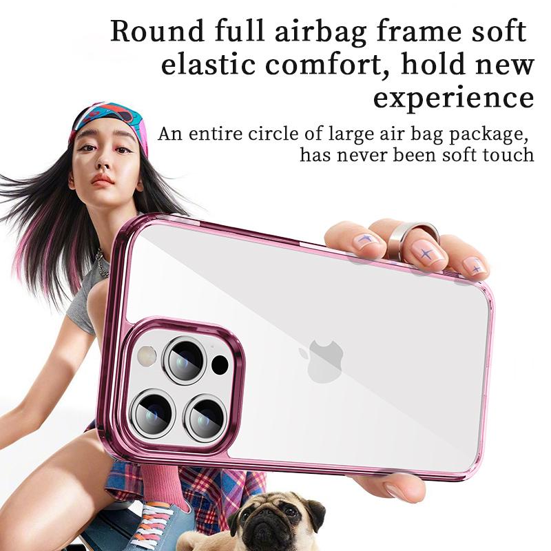 2023 New For iPhone 12 13 14 15 Pro Max Case Transparent Heat Dissipation and Anti Drop Airbag For iPhone 15 Cover Funda