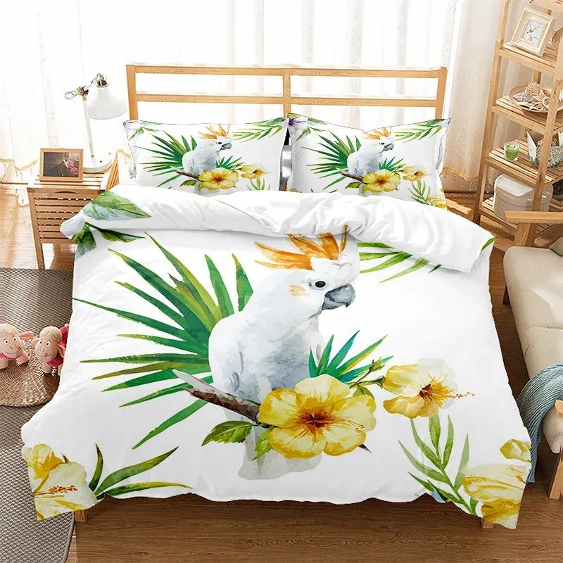 Japanese Duvet Cover Branch of A Flourishing Sakura Tree Flowers Cherry Blossoms Spring Art Polyester Bedding Set Full/King Size