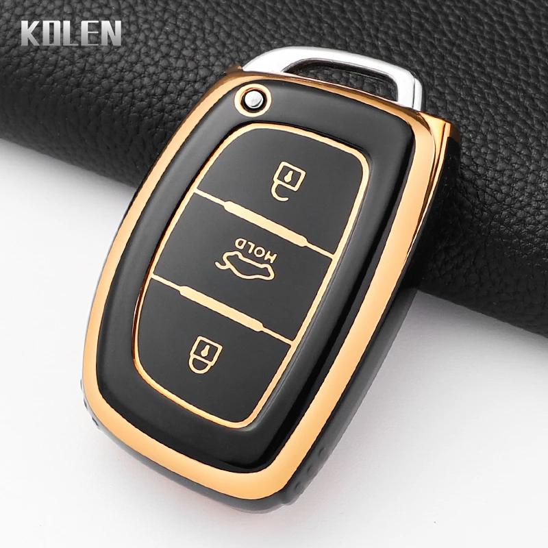 

Fashion Tpu Car Key Case Cover For Hyundai Tucson Santa Fe Rena Sonata Elantra Creta Ix35 Ix45 I10 I30 I40 Protected Shell Fob