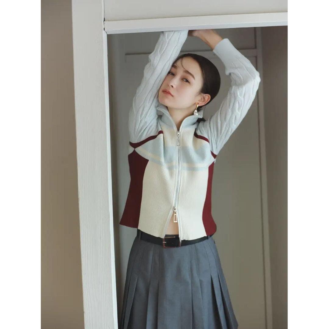 LILY BROWN Zip up knit sweater