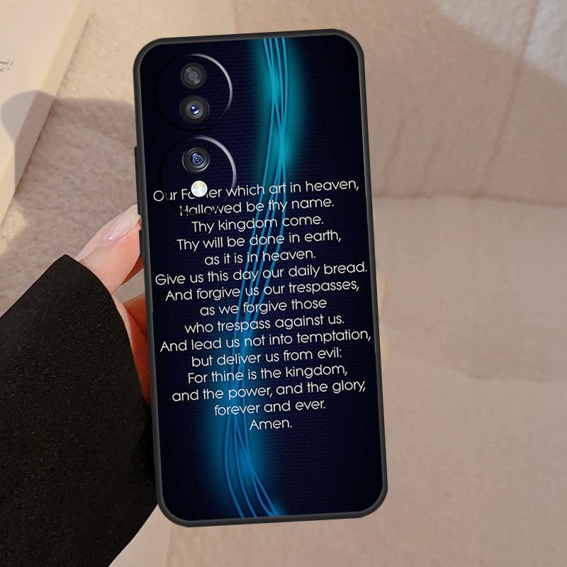 Christianity Lord Prayer For Honor Magic 8 Pro 6 5 7 Lite Case For Honor 400 200 90 70 50 X8c X8b X9a X9b X9c X9d Win