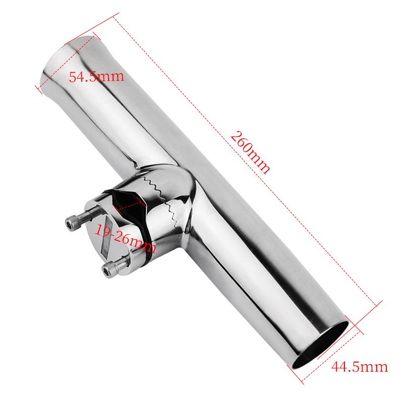 Alastin White Fishing Rod Holders Stainless Steel 360 Degrees Rotation Clamp on Marine Hardware Adjustable Boat Accessories 19-26mm