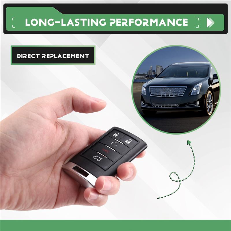 Ac29-OUC6000066 315MHZ Chip Car Remote Key With 5 Buttons For Cadillac Vehicle Remote Replacement