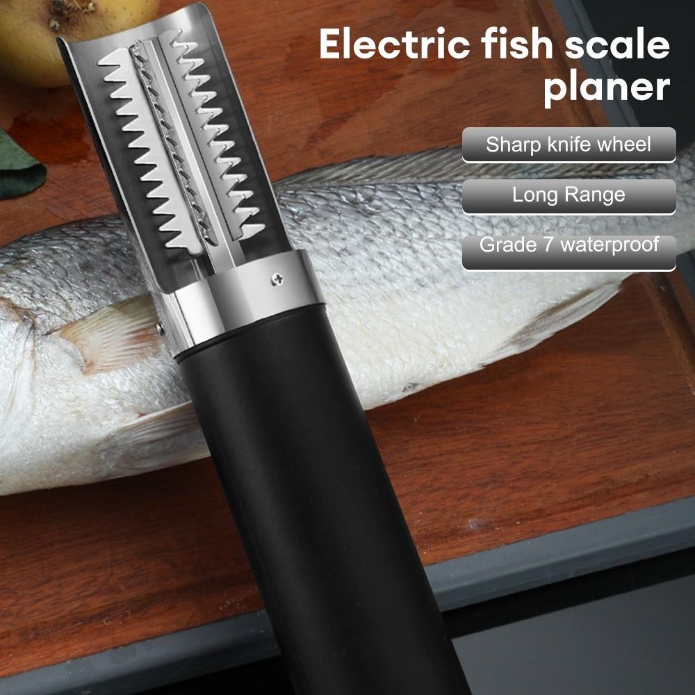 125W Black Electric Fish Scale Planer Powerful Cordless Rechargeable Fish Scale Scraper Remover Black
