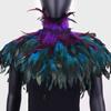 Punk, Gothic, Feather Cape, Chicken Feather Scarf, Festival Ball Shawl, Carnival Party Costume, Ball Dress Up Accessories