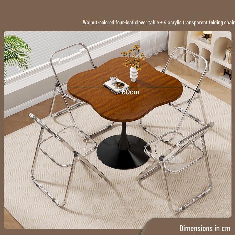 Compact Round Table: Ideal for Balcony, Living Room, or Business Meetings