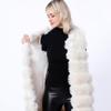 Women's Mid-Length Fox Fur Vest - European and American Style Fur Coat