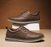 Genuine Leather Men Dress Shoes Oxfords Brogue Lace Up Mens Casual Shoes Luxury Brand Moccasins Loafers Size 38-46