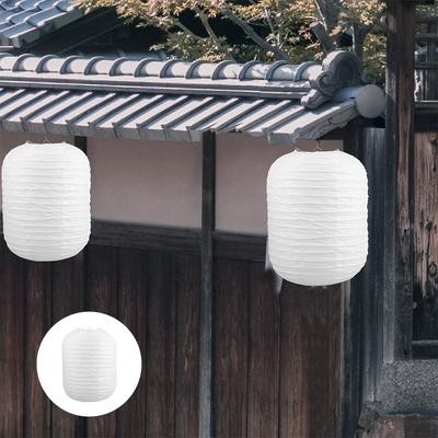 2Pcs Paper Lantern Light Shades Versatile Blank DIY Folding Lanterns for Home Party Wedding Festival Decor Traditional Japanese