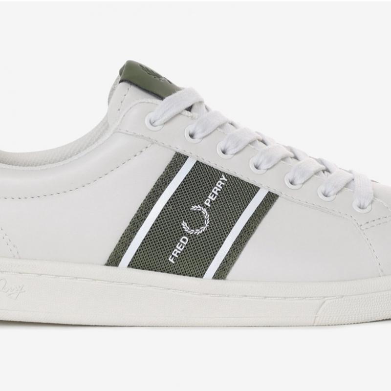 Fred Perry Unisex White Sneakers B721 Leather