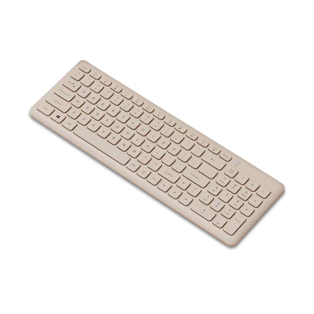 

Cute 2.4GHz Wireless Keyboard with Numeric Keypad, US Layout, Slim, Full-Size, for Laptops, PCs, and Computers (Pink)