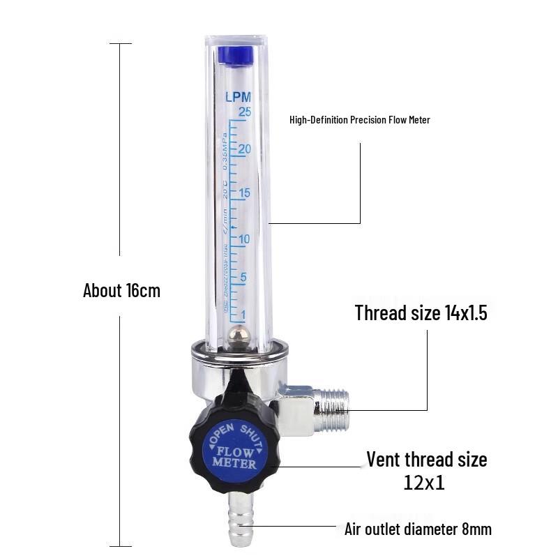Nai Duo CO2/Argon Pressure Reducer with Dual Tube Flowmeter
