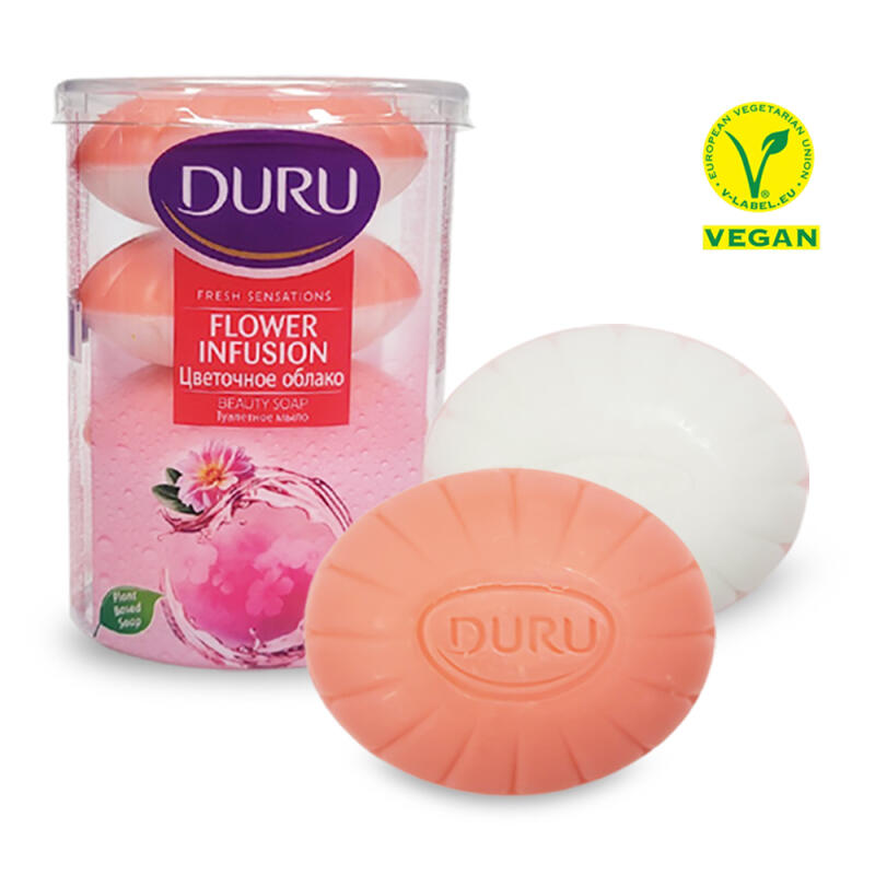 Vegan Fresh Sensation Soap (100g X 4) - Flower Infusion