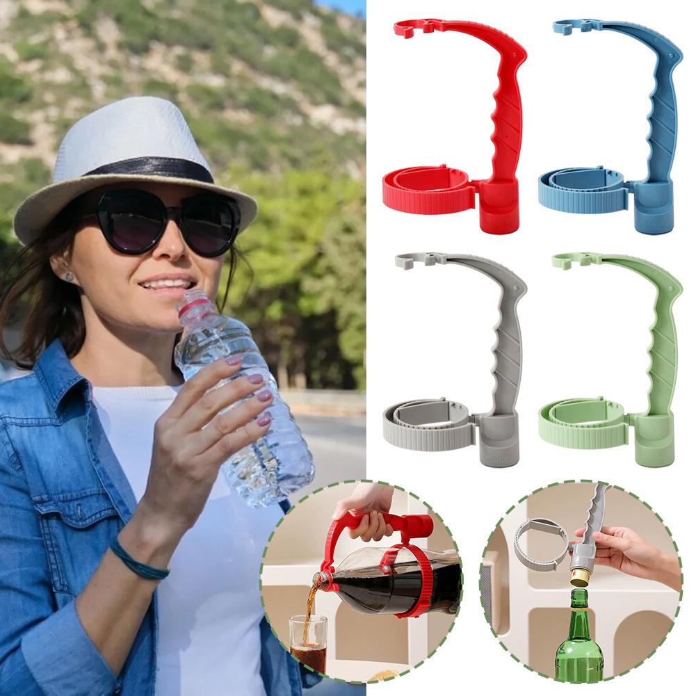 Beverage Handle Soda Water Beverage Bottle Plastic Cola Grip Function) Opener Handheld Bottle Pouring (with Handle Bottle H Z5K9