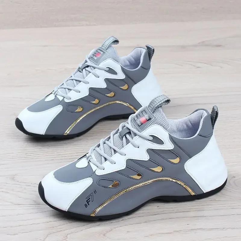 Fashion Men Fashion Casual Sneakers for Light Soft Breathable Vulcanize Shoes High Quality Soft Leather Sneakers Zapatillas De Mujer 202