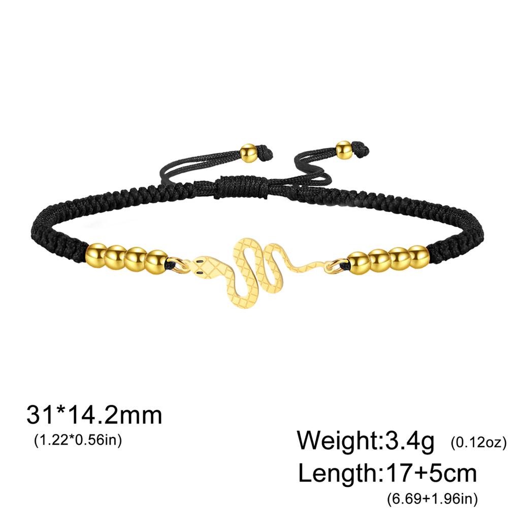 Snake Bracelet for Women Men Stainless Steel Rope Chain Fashion Animal Shape Bracelet Adjustable Jewelry Party Gift