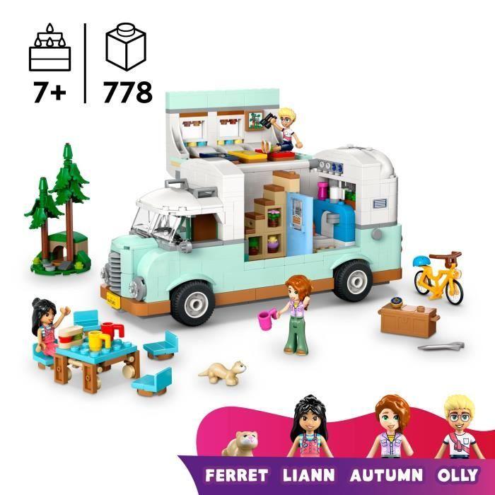 Lego friends 42663 camping-car de l’amitié - jouet de construction pour enfants dès 7 ans
