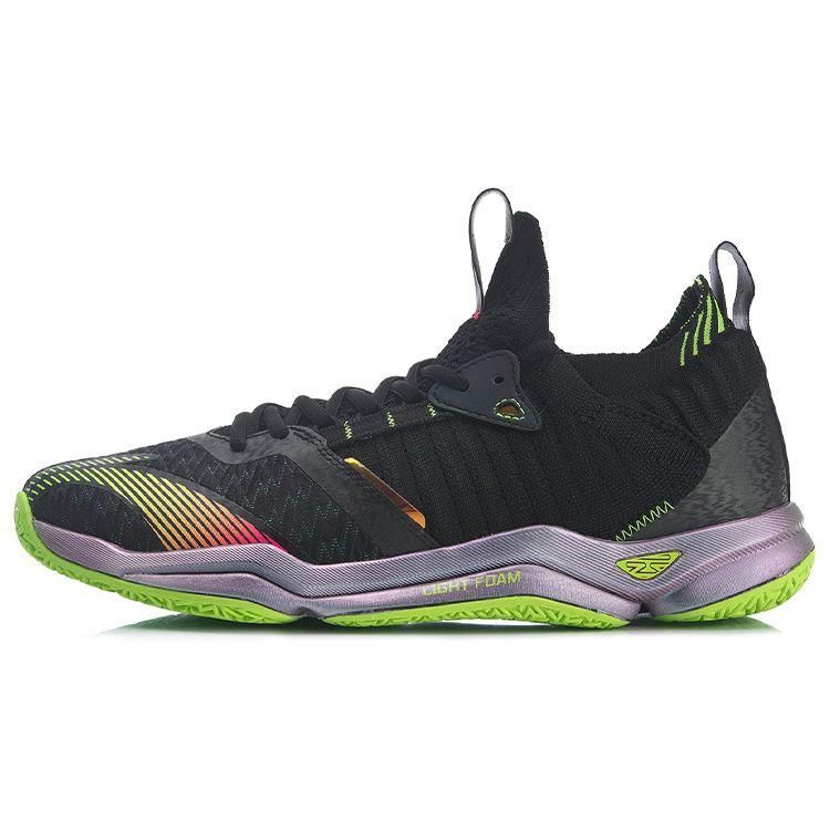 

Li Ning Attack 4 модные удобные прочные дышащие низкие кроссовки для бадминтона унисекс черные зеленые AYAR011-2