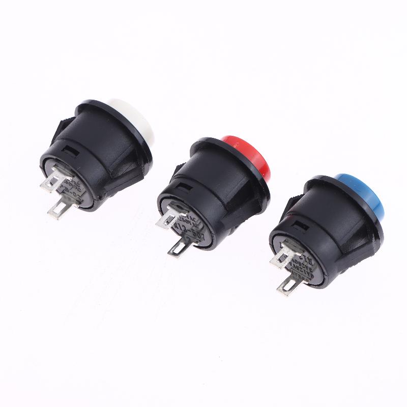 5/10 Stück Momentary Drucktaster R13-507 16mm Runder Schalter 2 Pins Ein-Aus Selbst-Rückstellung Panelmontage